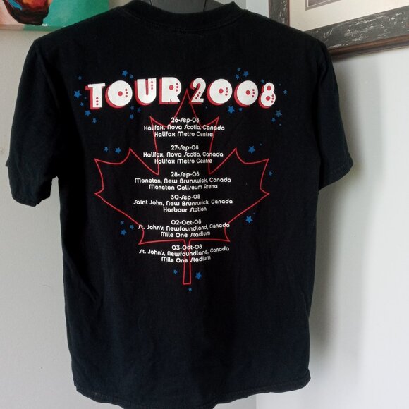 Vintage 2008  Elton John Piano Man  Canadian Tour  black T Shirt Size Medium - Picture 2 of 8